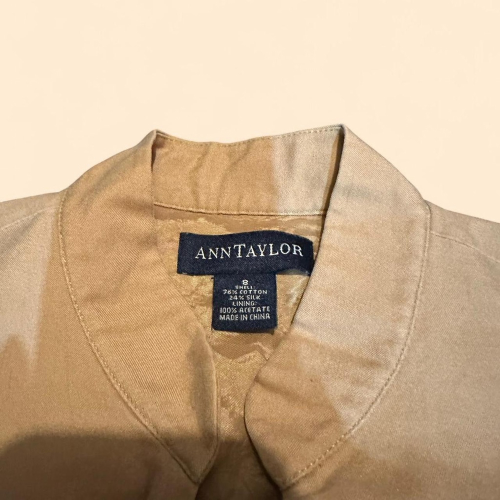 Ann Taylor Beige High-Neck Sleeveless Vest - Picture 6 of 6
